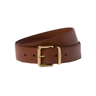 Tobacco Leather Belt _ Miu Miu